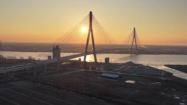 Detroit Gordie Howe Bridge Detroit River