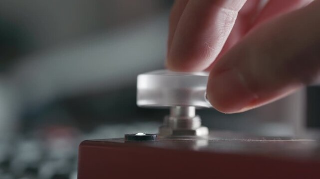 Finger Pushing Control Button with Glowing Small Light Indicator