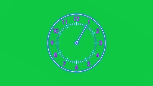 clock timer neon lights countdown green screen animation,chroma key stream starting amd intro,winter holiday and christmas timer isolated motion design element