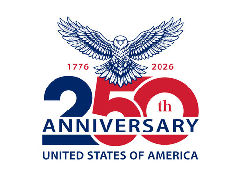 American Independence 250 Years Celebration for background logo