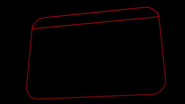 Type Something Here - 3d Outlined search box, red outlined