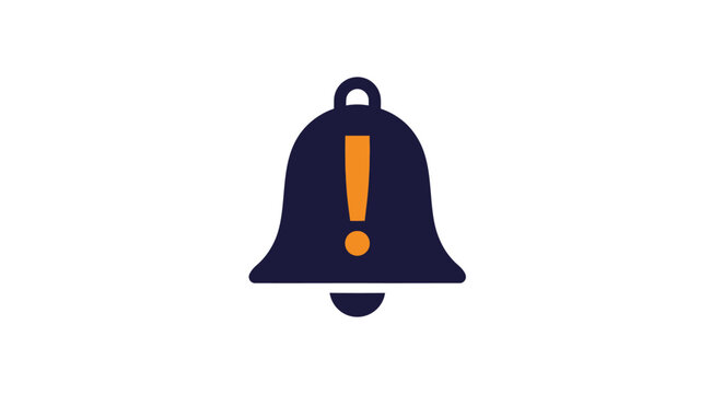 Warning Bell Icon Alert Symbol.