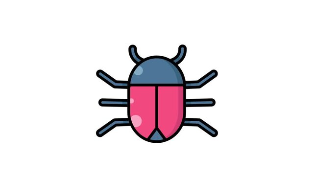 Animal icon animation of an bug