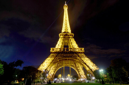 PARIS, FRANCE: The Eiffel Tower (Tour Eiffel). It was built between 1887 and 1889 for the World's Fair (Expo 1889). 