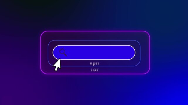 Multi-Layer VPN -  Secure Internet Browsing Concept - Encrypted Search Bar with Multi-Layer VPN Protection Layers