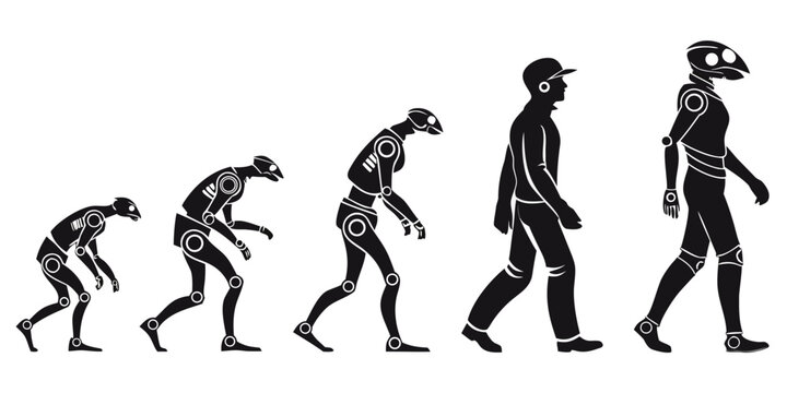 Evolution of human posture and locomotion from early hominids to modern humans Vector