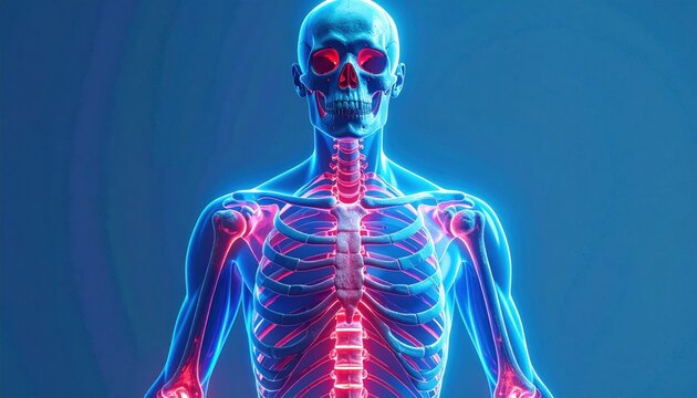 Human skeleton anatomy graphic