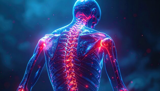 Human spine anatomy illustration