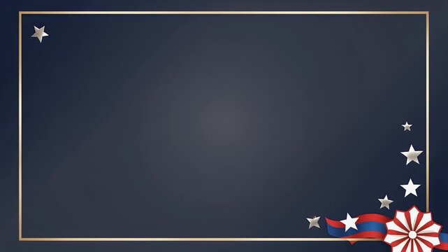 Elegant 4th of July background with stars and ribbon
