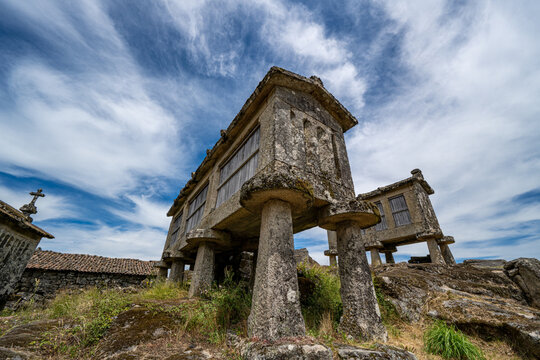 Granaries of Soajo in the Peneda-Ger&ecirc;s National Park, Portugal