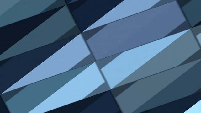 Abstract geometric pattern with blue and gray diagonal shapes creating a dynamic and modern background.