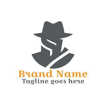 Spy logo. Fully Vector EPS file. CMYK color mode. Editable color. Easy to download.