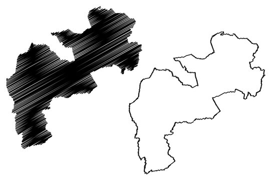 Kericho County (Republic of Kenya, Rift Valley Province) map vector illustration, scribble sketch Kericho map