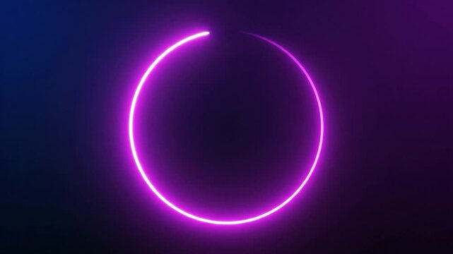 Neon Circle Animation with Color Transition.