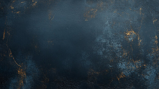 Black slate and golden dust stone background pattern with high resolution. Top view. Copy space.