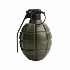 Fototapeta premium Dark green grenade with black pin military