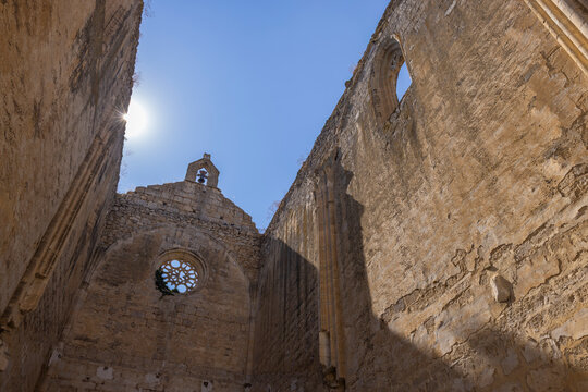 Ancient church ruins along Camino de Santiago Frances