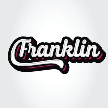 Franklin Hand Lettering Typography Vector Template