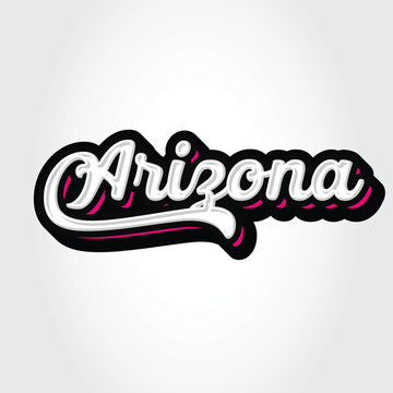 Arizona Hand Lettering Typography Vector Template