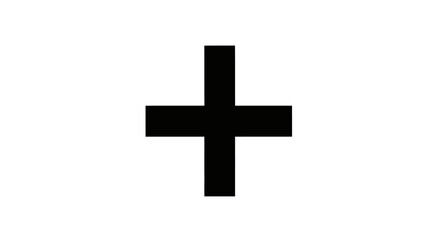 Fototapeta premium Black Plus Sign Symbol Icon.