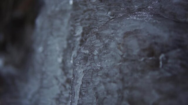 Ice Crystal Formation Close-Up Detail