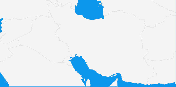 Map of Iran and Iraq.ai