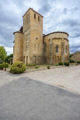 Obraz premium Eglise Saint Barthelemy ancient Romanesque church in Mouchan