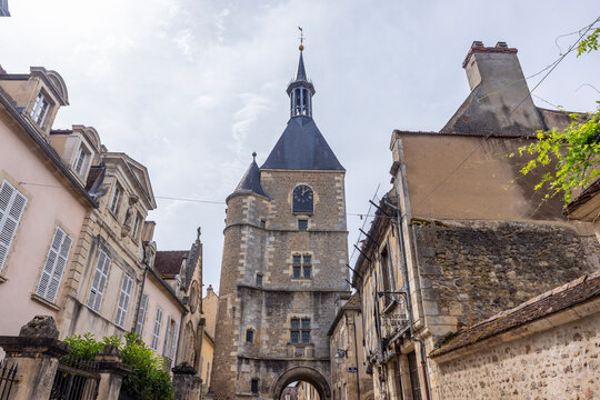 Avallon clock tower gateway old charming street