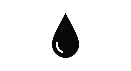 Liquid Water Drop Icon Simple Vector