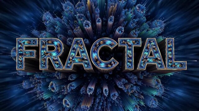 Fractal design with blue patterns.