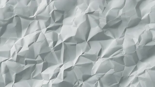 Crumpled white paper texture background with creases and folds