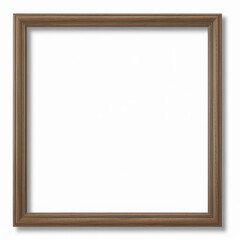 Obraz premium Empty brown frame on a white background empty frame