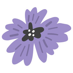 Obraz premium Flower playful doodle drawing illustration