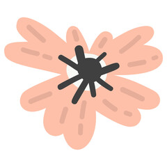 Obraz premium Flower playful doodle drawing illustration