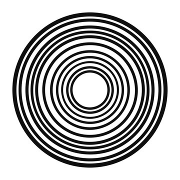 Minimalist Concentric Circles Abstract Geometric Tunnel Background