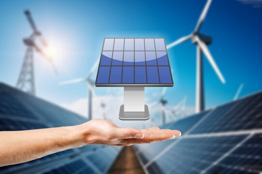 Green Icons concept, sollar panel