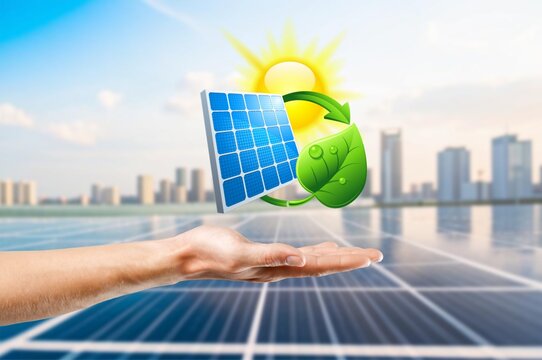 Green Icons concept, sollar panel