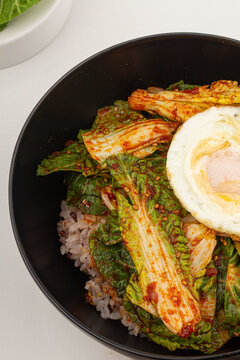 korean Seasoned Cabbage bomdong. Spring Cabbage Bibimbap.