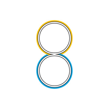 Number Eight Sign Symbol Icon.