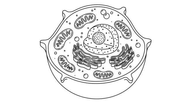 Detailed Diagram of Cell Structure and Organelles.