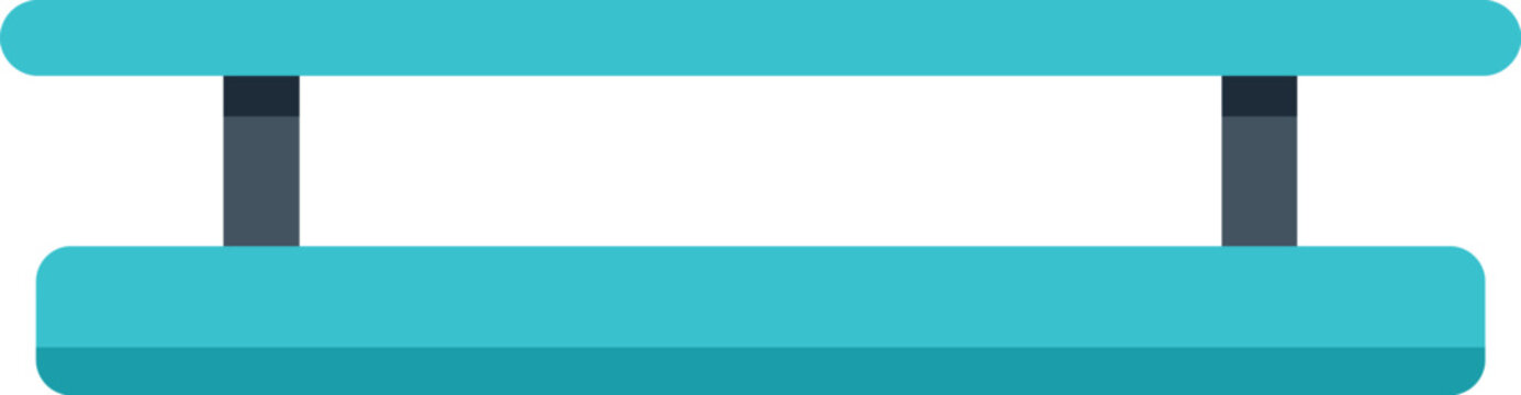 Parallel bars representing a symbol of gymnastics, athletics, and physical training