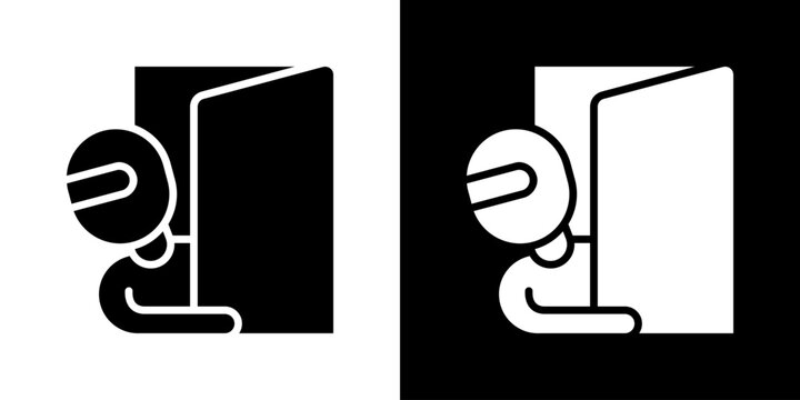 Backdoor Icon Set Vector Collection Isolated In Black And White