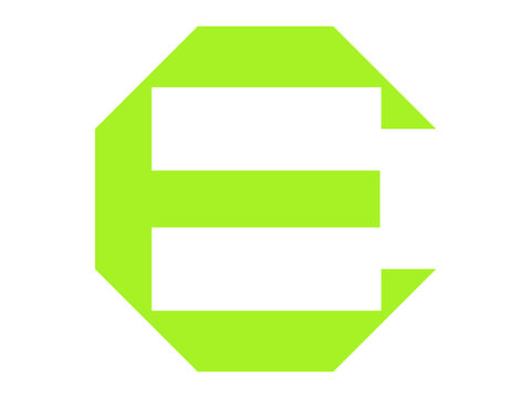 Abstract E Letter Battery Logo for Energy Company