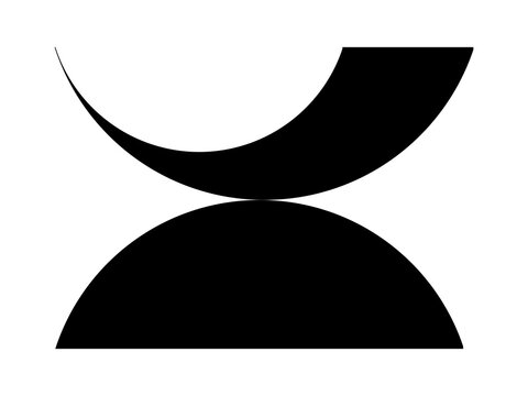 abstract hourglass logo design