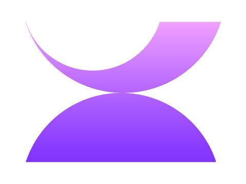 abstract hourglass logo design