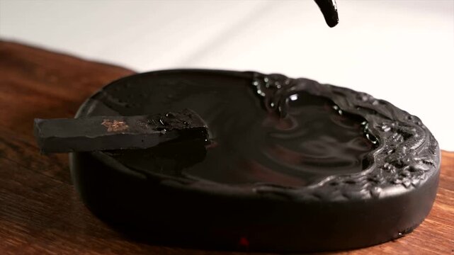 Traditional Ink Stone with Brush and Calligraphy Ink