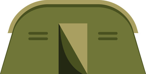 Obraz premium Military tent structure representing army base camp shelter