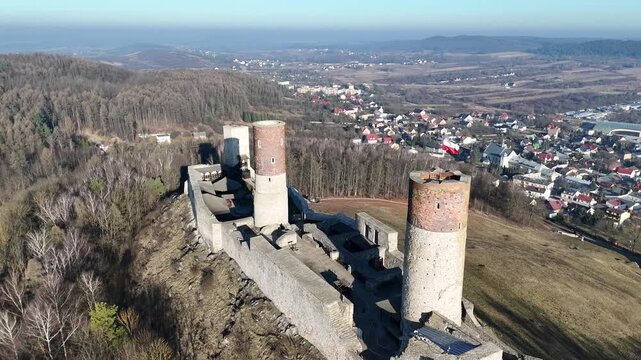 Chęciny Royal Castle &ndash; 4K Aerial Drone Footage