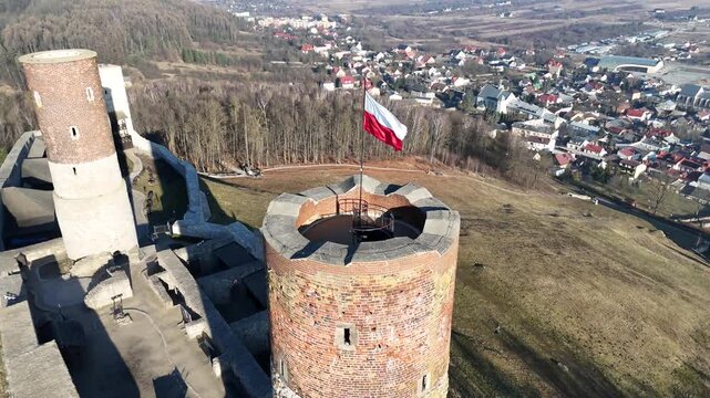 Chęciny Royal Castle &ndash; 4K Aerial Drone Footage
