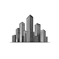 Obraz premium Modern city skyline silhouette vector illustration for urban concepts